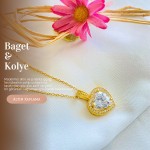 Altın Kaplama Zirkon Taşlı Sonsuz Aşk Baget Kolye Kampanyası!