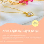 Altın Kaplama Zirkon Taşlı Sonsuz Aşk Baget Kolye Kampanyası!