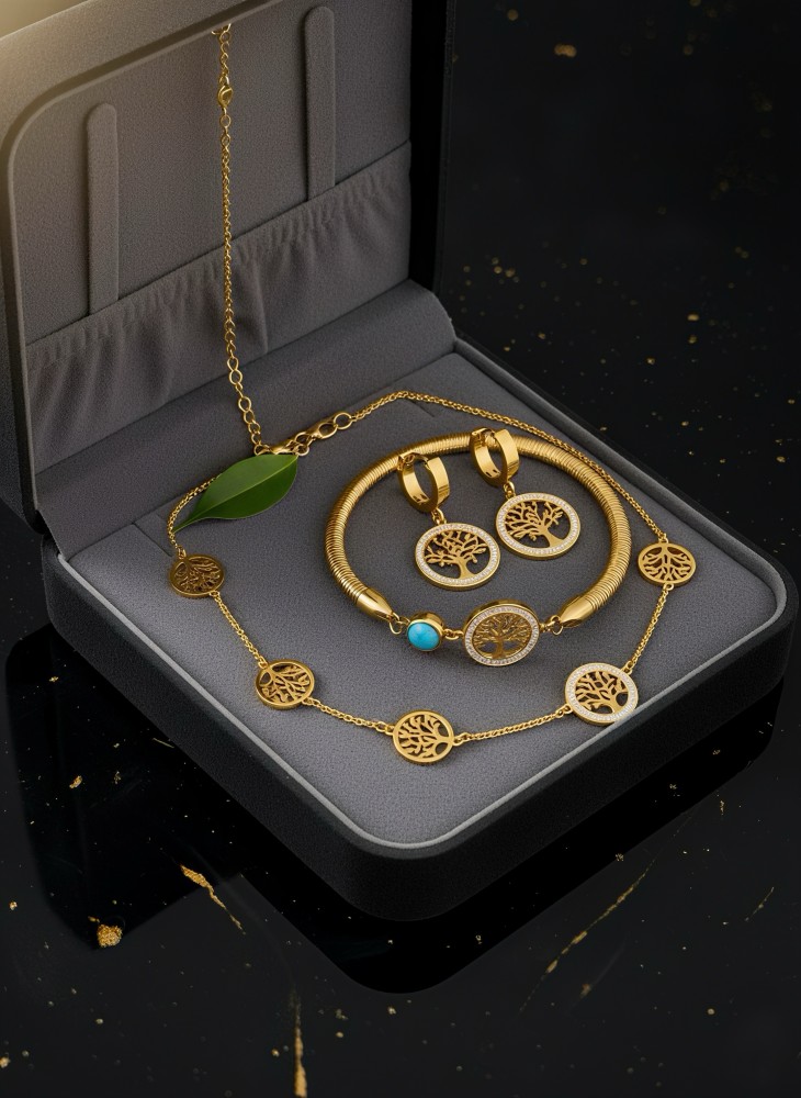 Altın Kaplama Hayat Ağacı Set