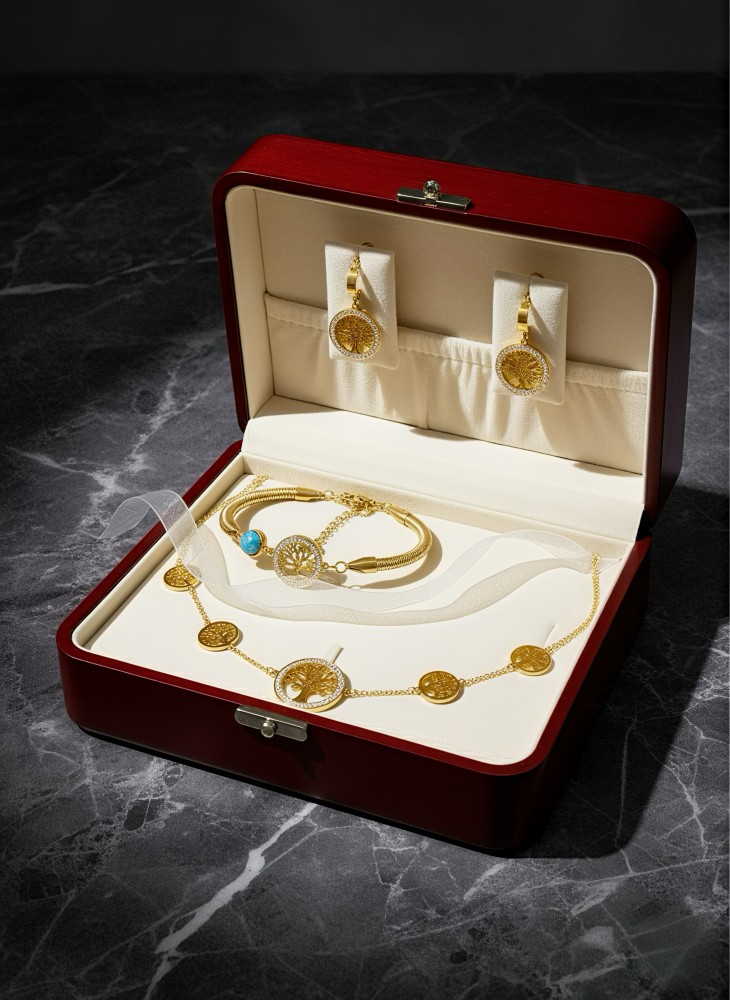 Altın Kaplama Hayat Ağacı Set