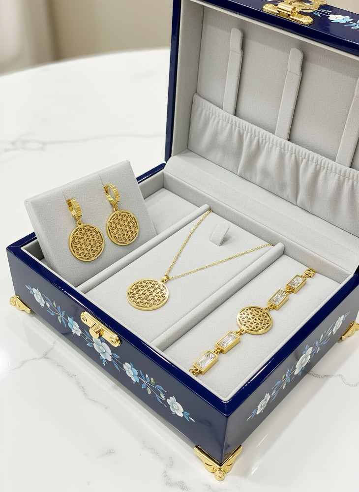 Altın Kaplama Yaşam Çiçeği Set