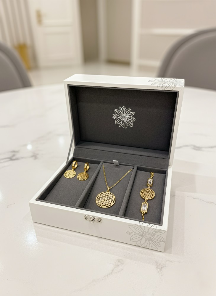 Altın Kaplama Yaşam Çiçeği Set