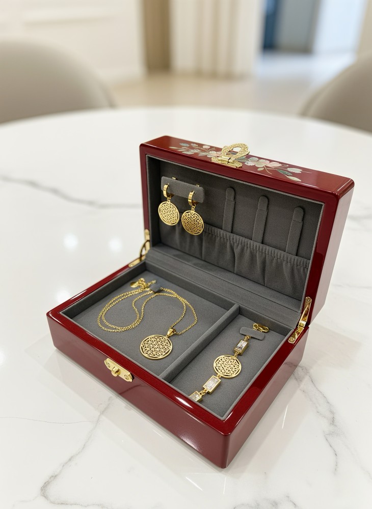 Altın Kaplama Yaşam Çiçeği Set