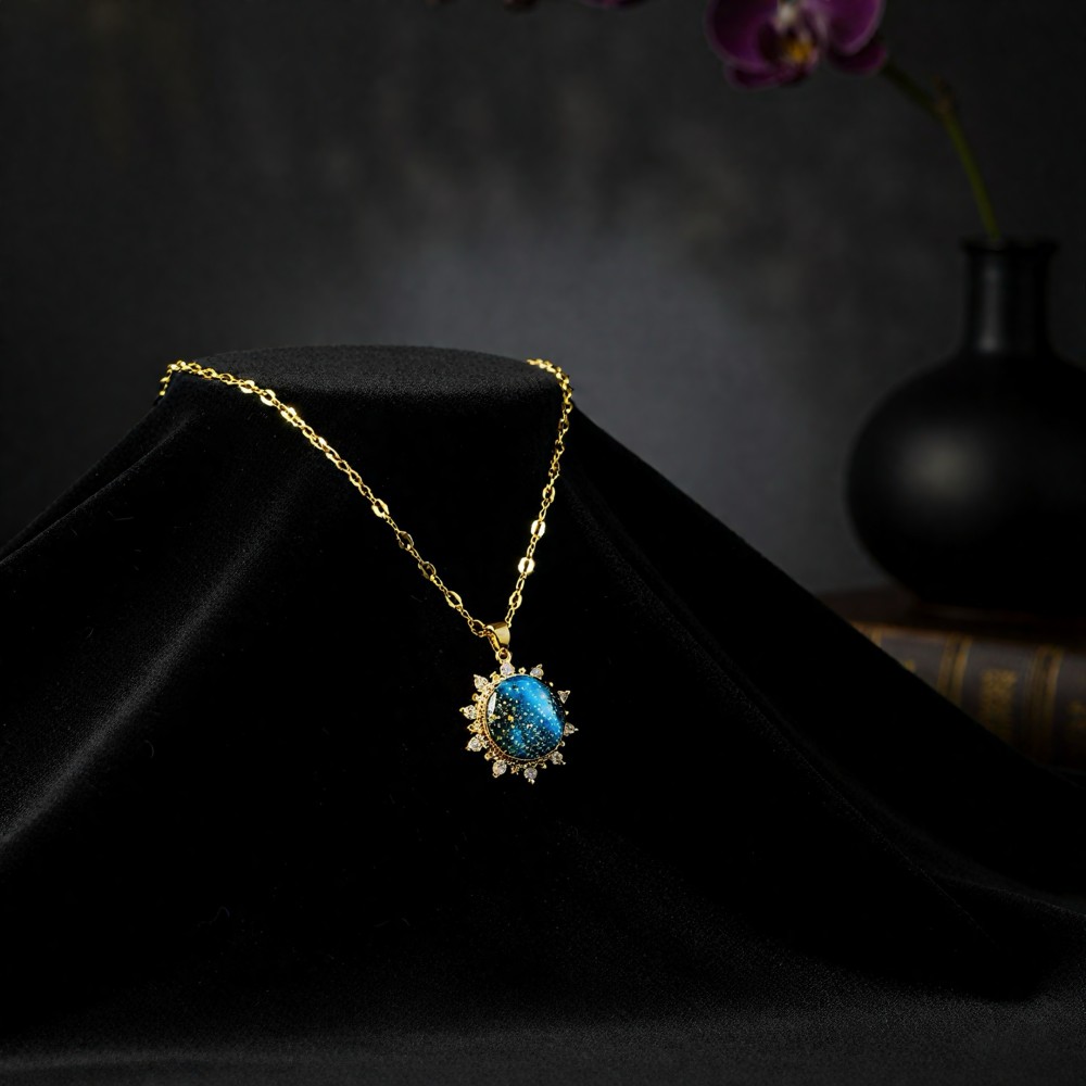 Derin Mavi Galaksi Kolye