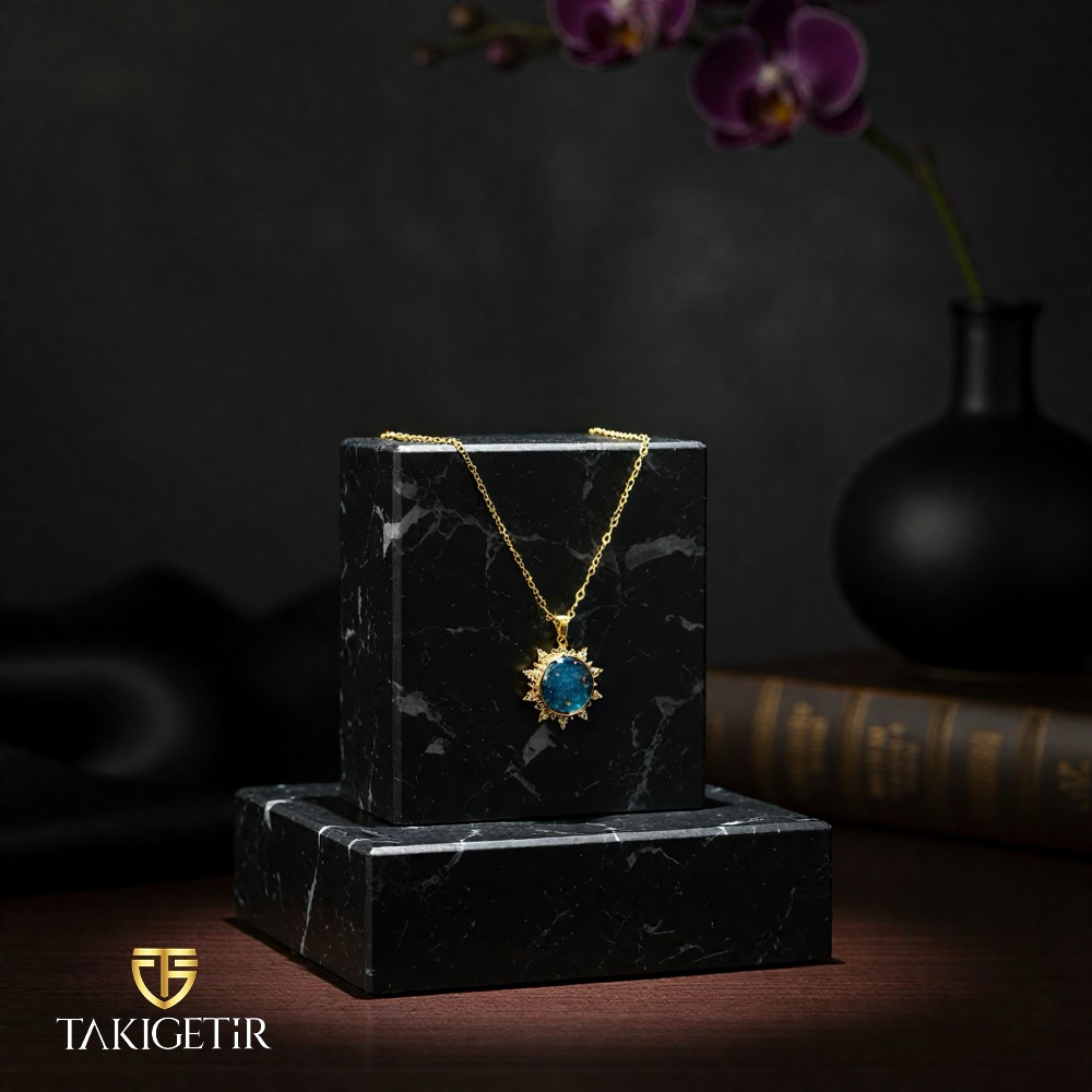 Derin Mavi Galaksi Kolye