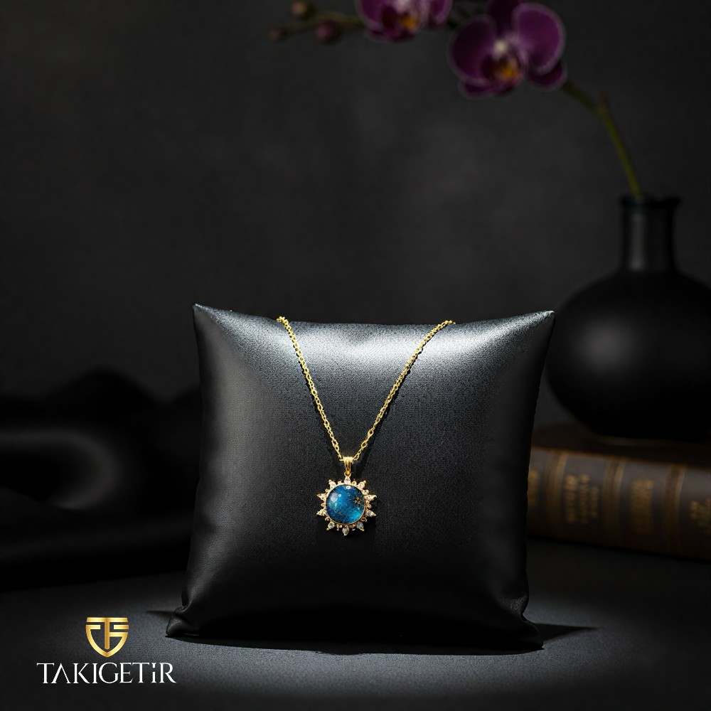 Derin Mavi Galaksi Kolye