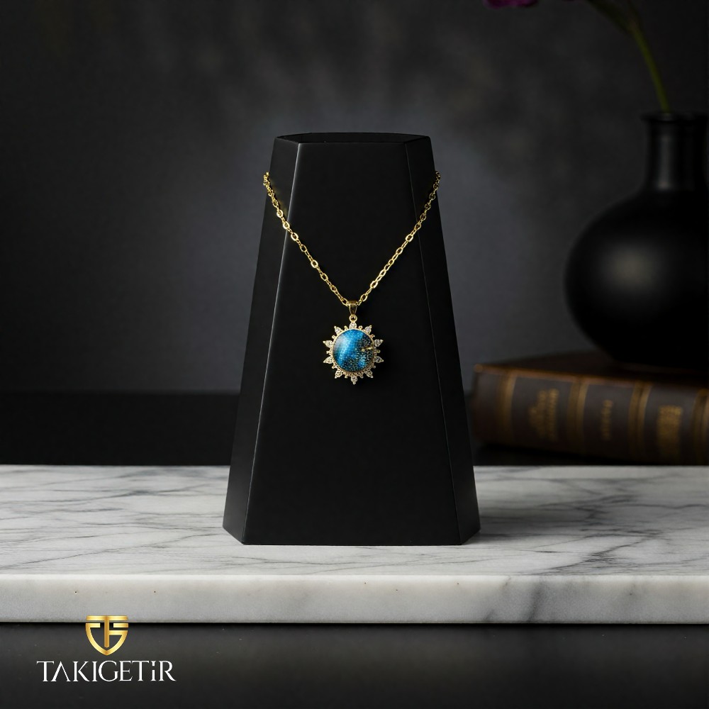 Derin Mavi Galaksi Kolye