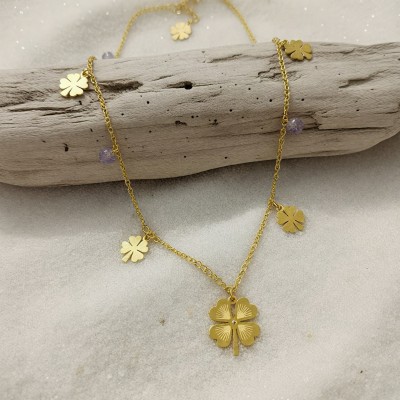 4 Yapraklı Yonca Kolye