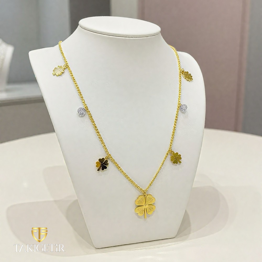 4 Yapraklı Yonca Kolye