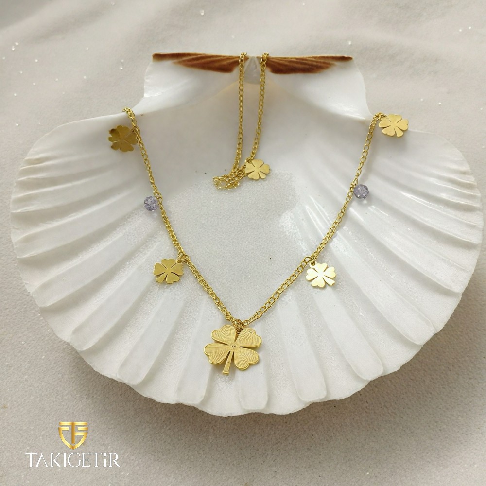 4 Yapraklı Yonca Kolye