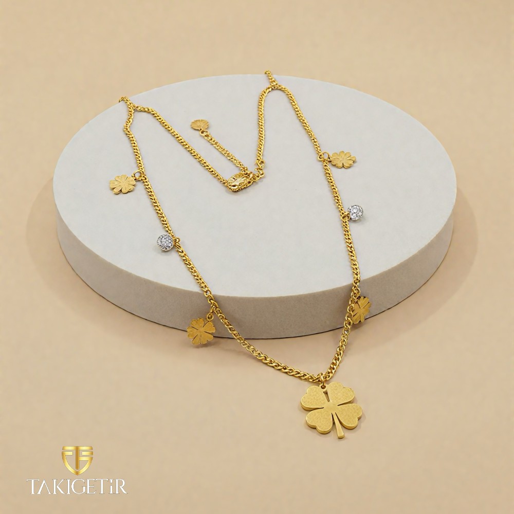 4 Yapraklı Yonca Kolye