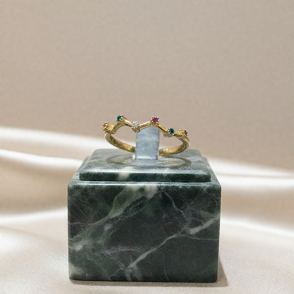 Zig Zag Işıltı Yüzük