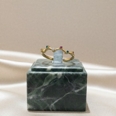 Zig Zag Işıltı Yüzük