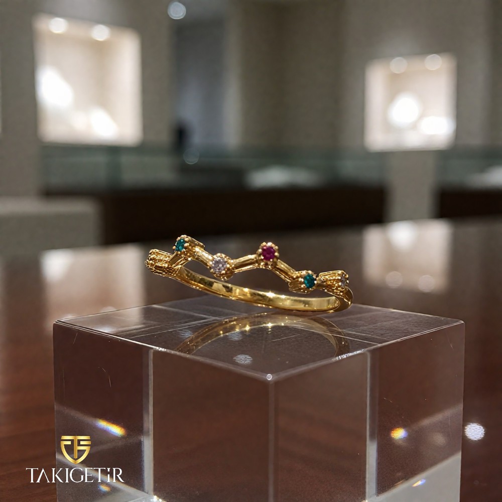 Zig Zag Işıltı Yüzük