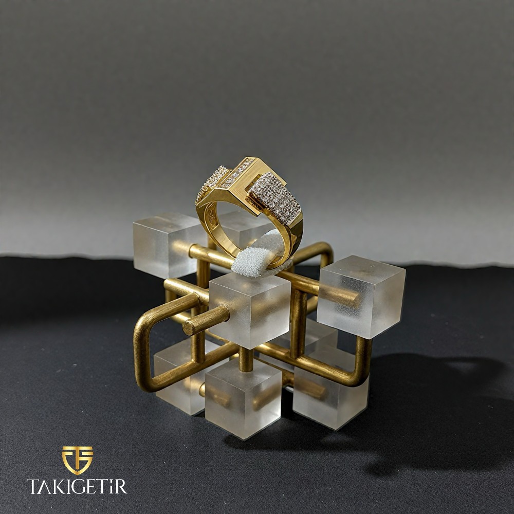 Pave Cube Yüzük