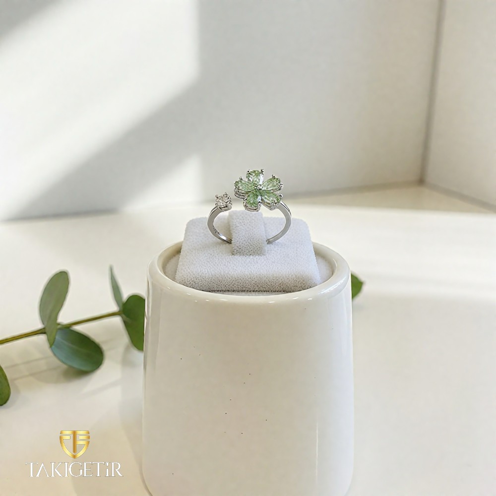 Yeşil Bahar Çiçeği Yüzük