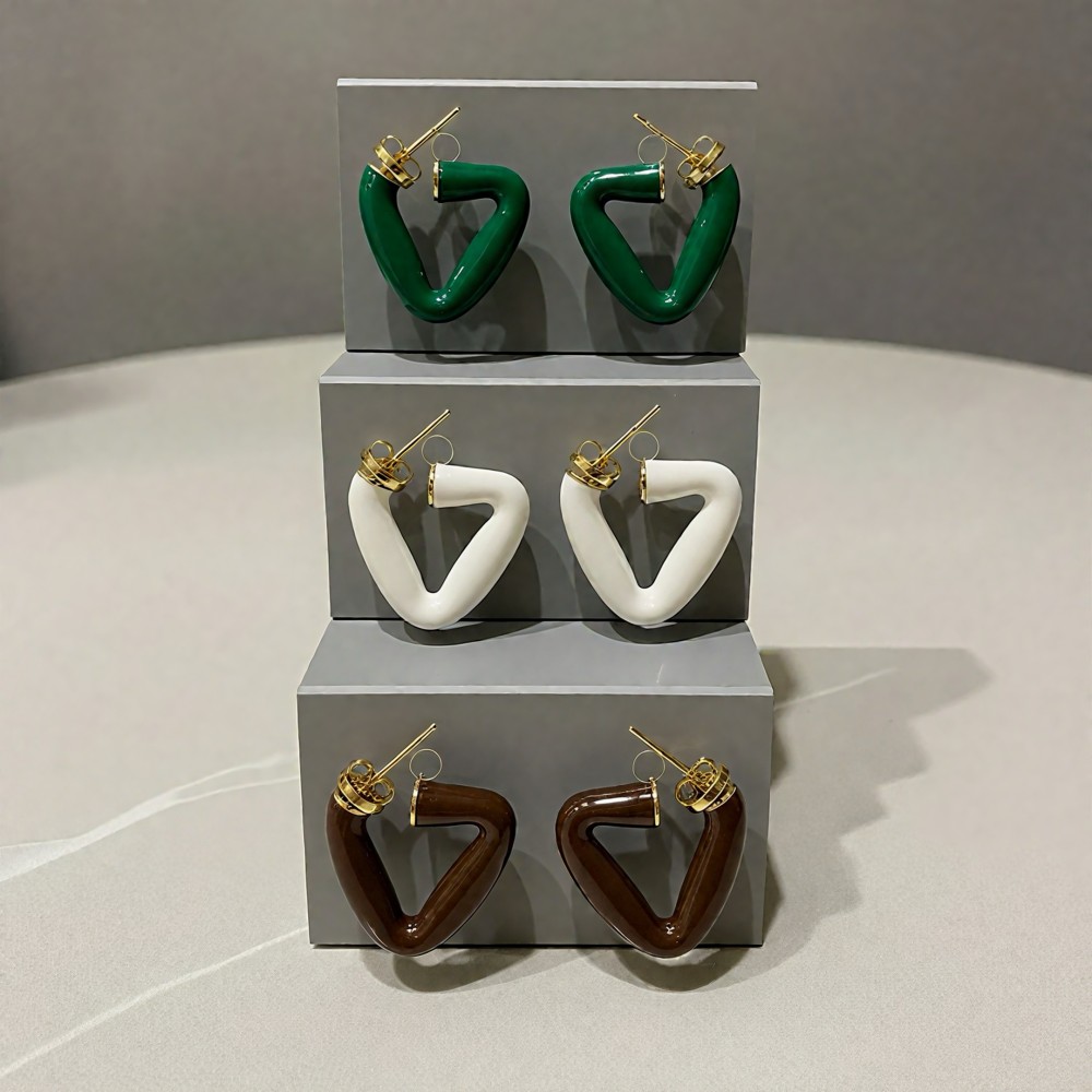 Renkli Delta Hacimli Küpe