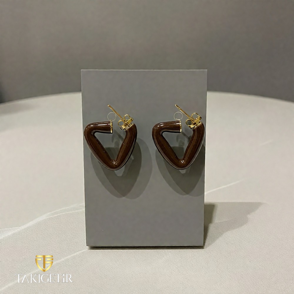 Renkli Delta Hacimli Küpe