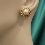 Vintage Kaboşon Küpe