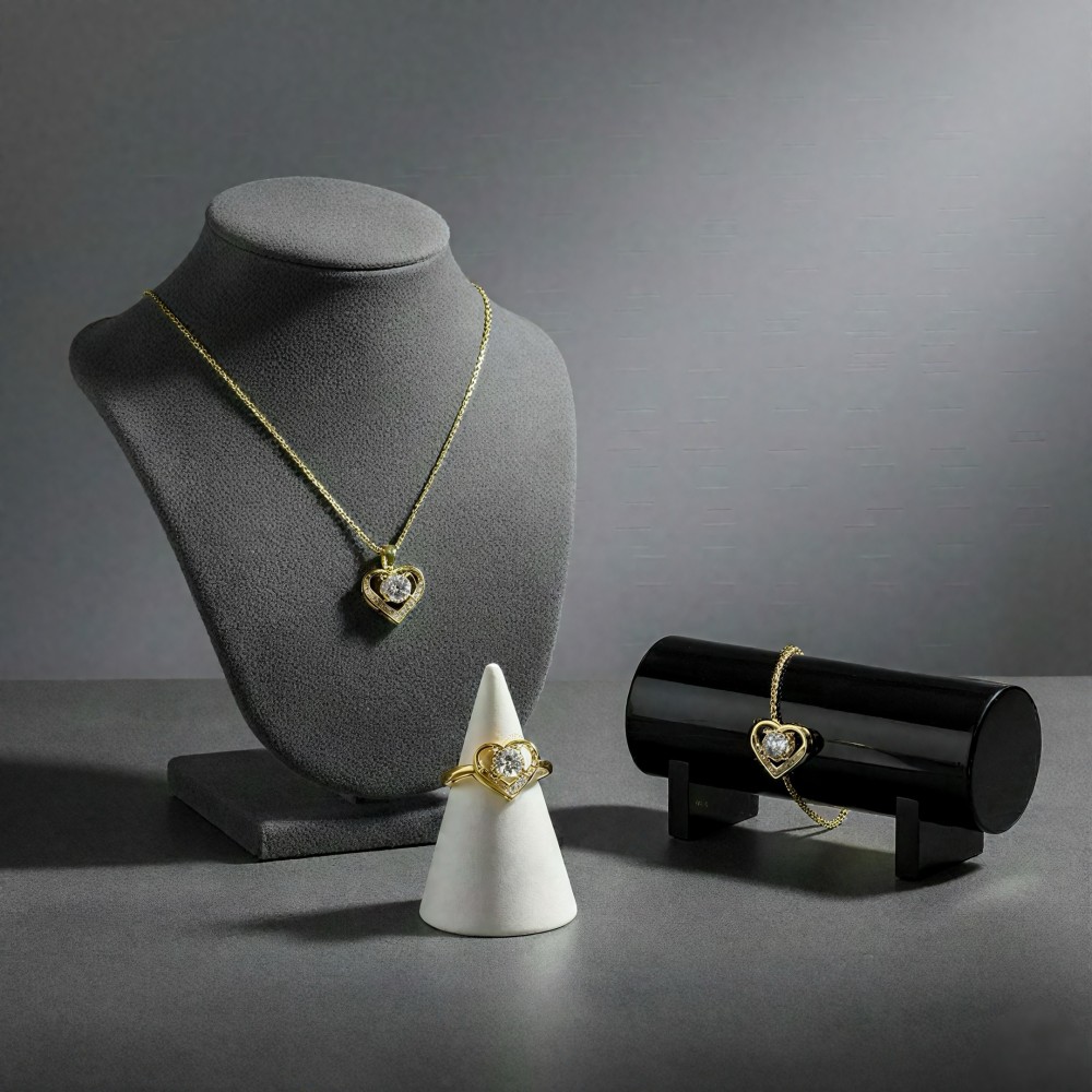 Gümüş Romantik Aura Gold Set