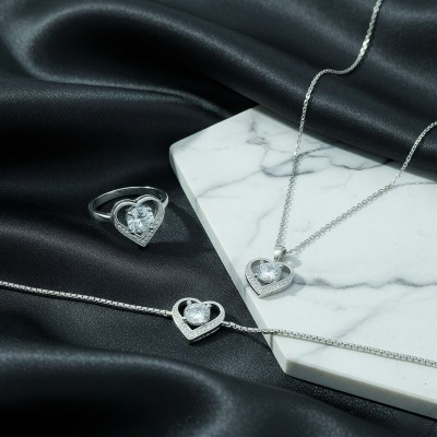 Gümüş Romantik Aura Seti