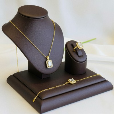 Gümüş Zümrüt Gold Set