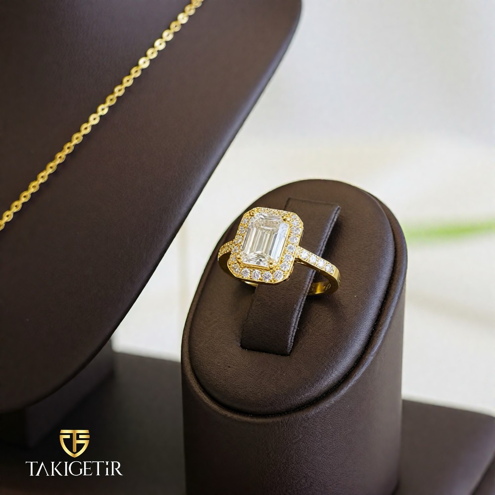 Gümüş Zümrüt Gold Set