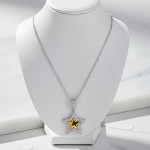 İkili Yıldız Kontrast Kolye