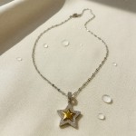 İkili Yıldız Kontrast Kolye