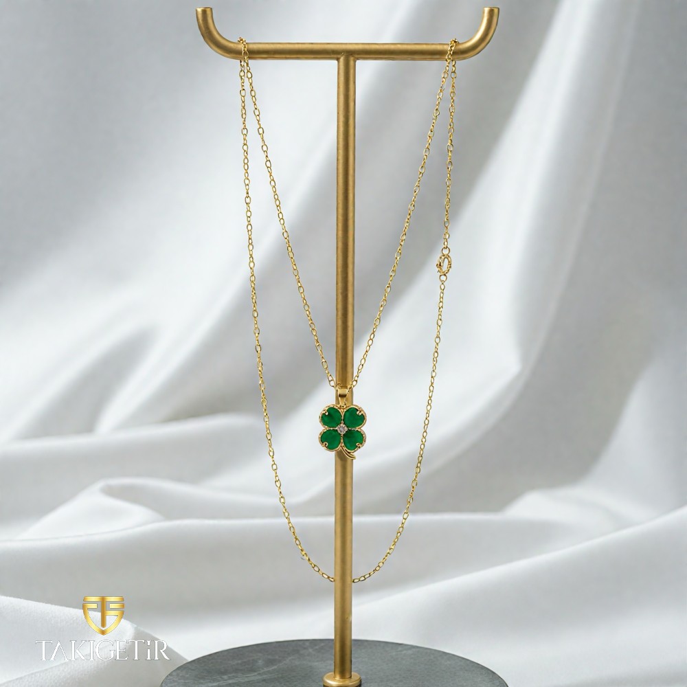 Şans Yoncası Kolye