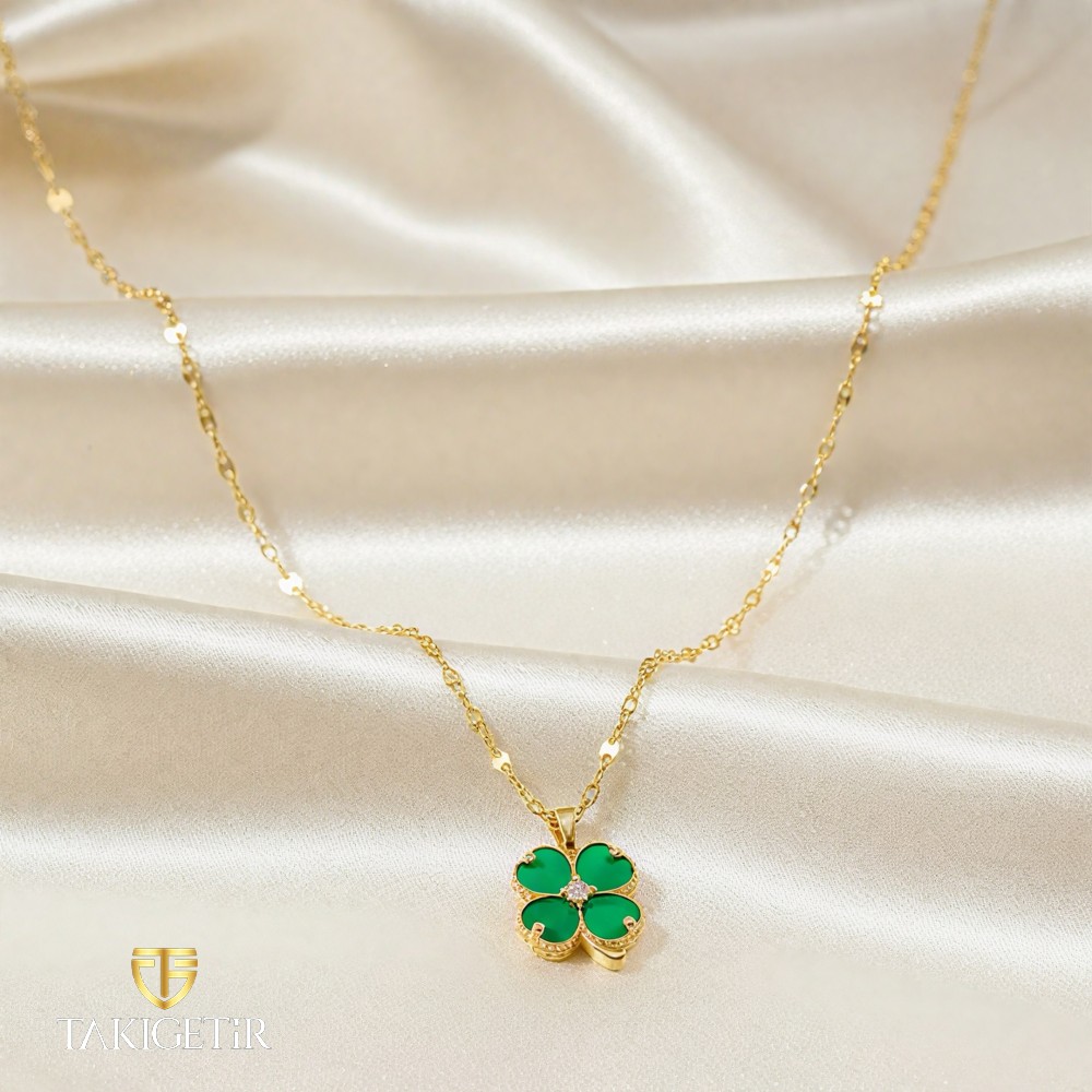 Şans Yoncası Kolye