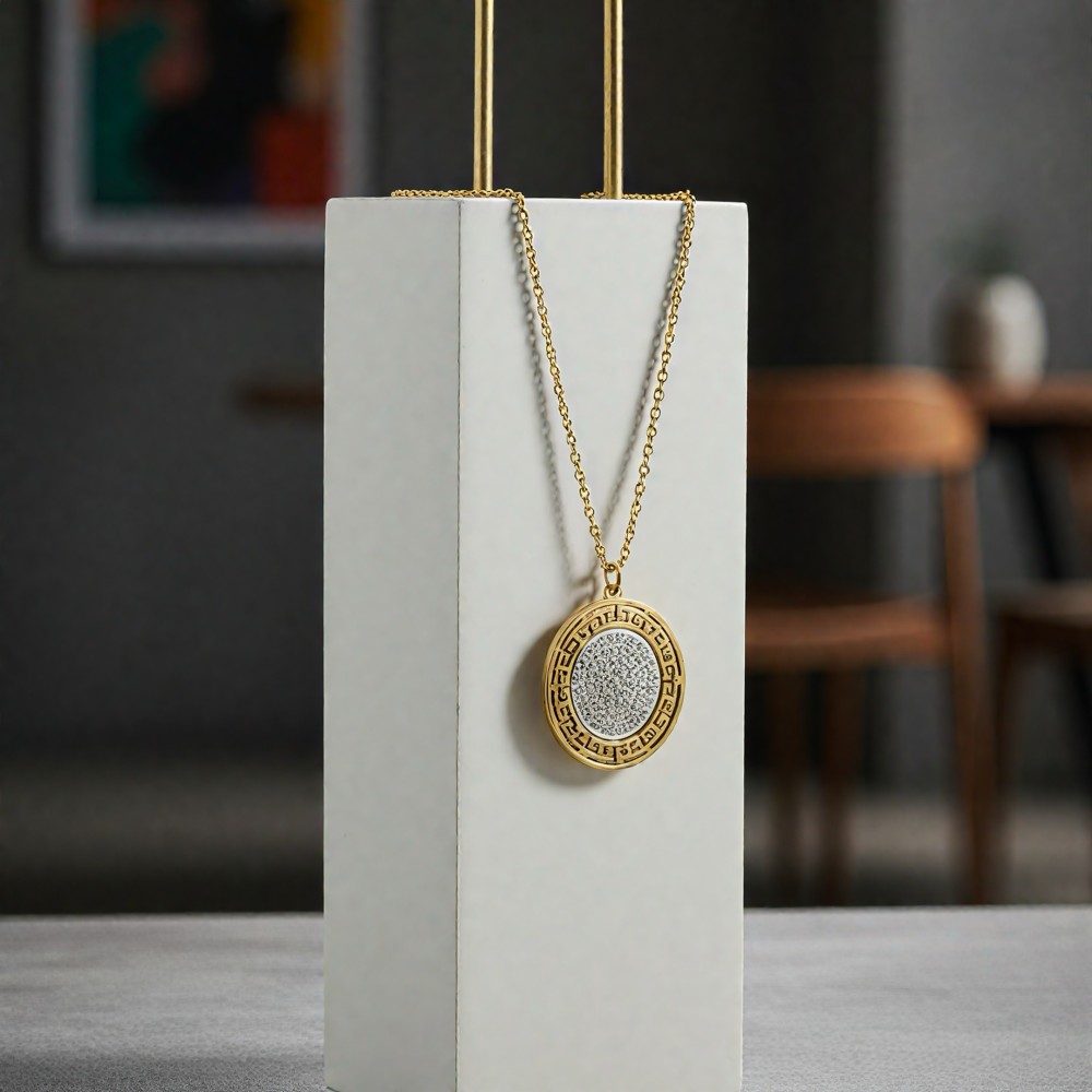 Yıldız Tozu Dairesel Kolye