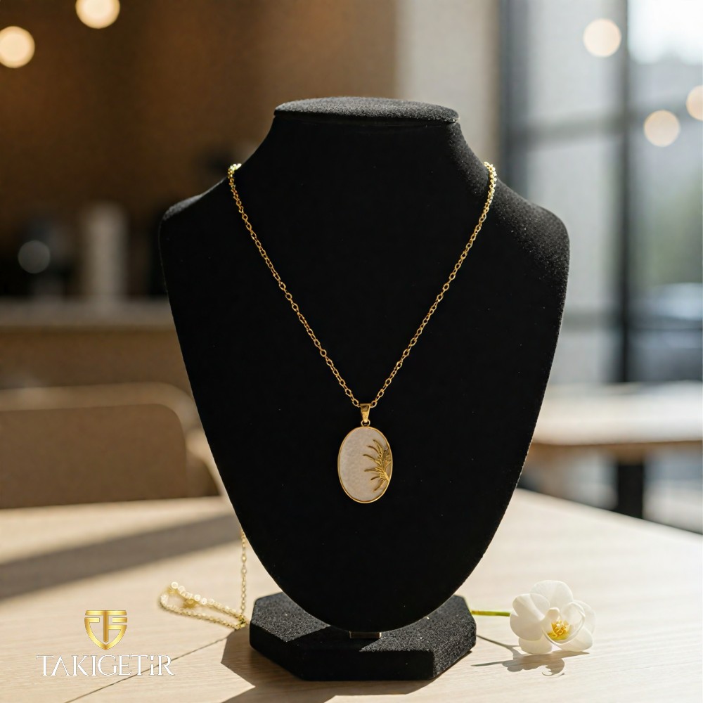 Sedefli Gün Doğumu Kolye