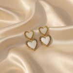 Çift Kalpli Sedef Küpe