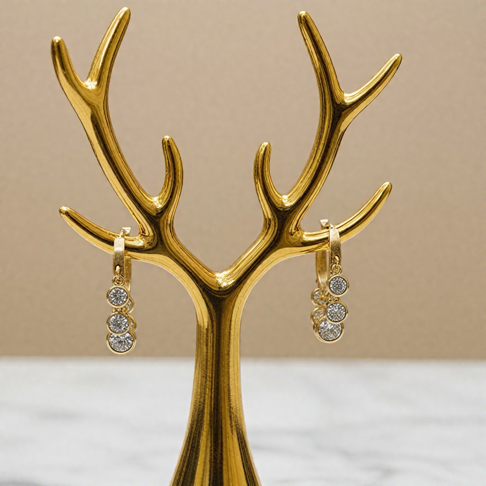 Basamaklı Işıltı Küpe