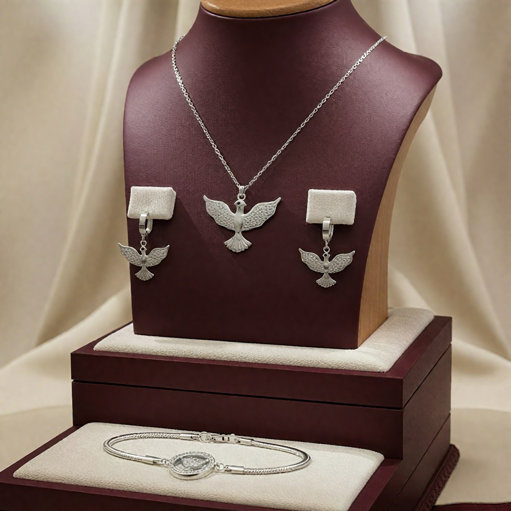 Anka Kuşu Rodyum Set