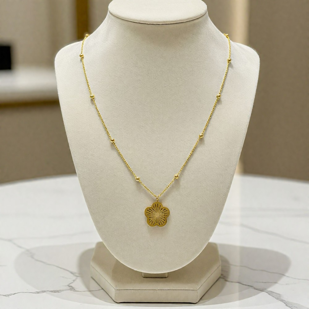 Minimalist Çiçek Kolye