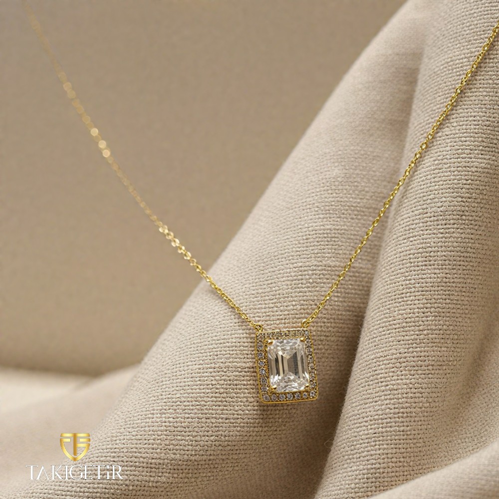 Emerald Tektaş Kolye