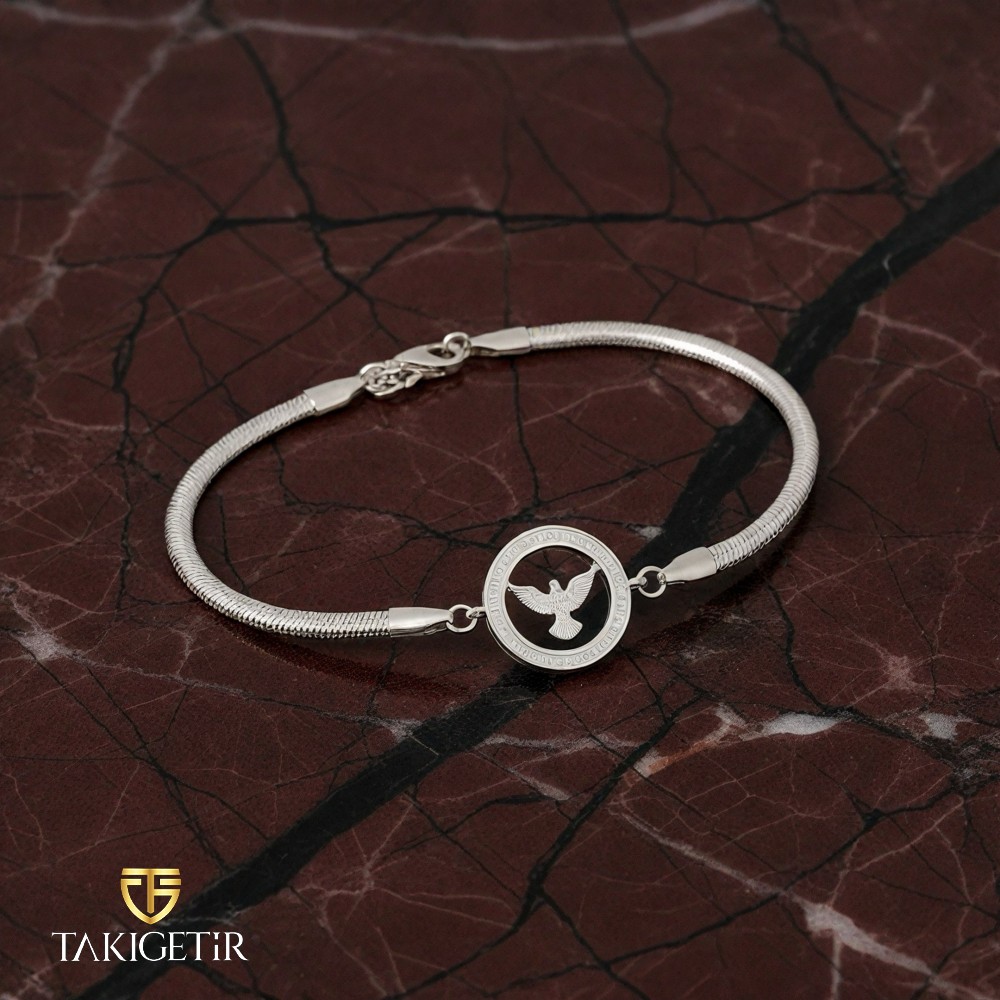 Rodyum Anka Kuşu Bileklik