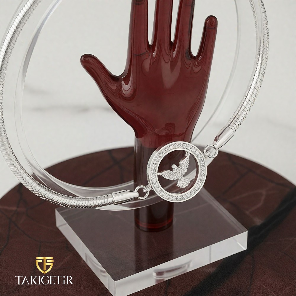 Rodyum Anka Kuşu Bileklik