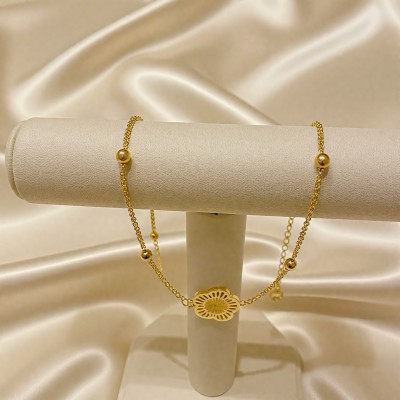 Minimalist Çiçek Bileklik