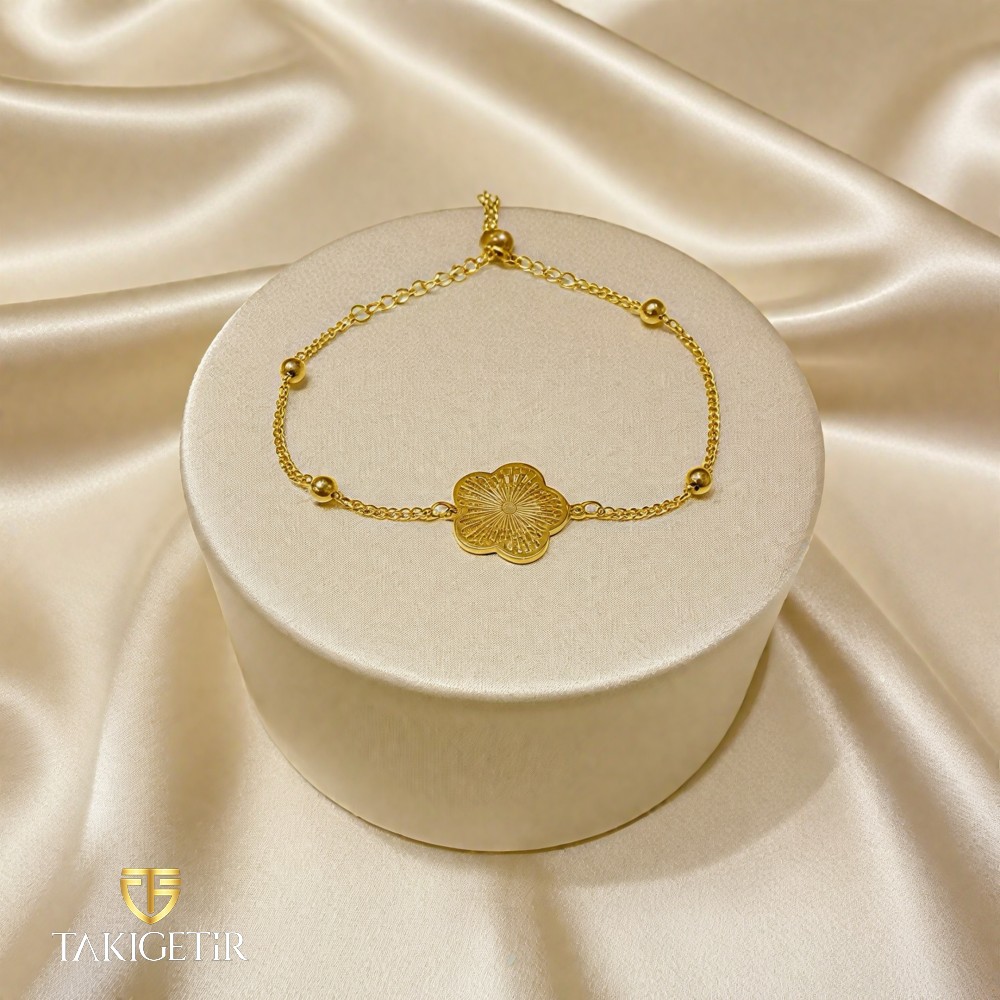 Minimalist Çiçek Bileklik