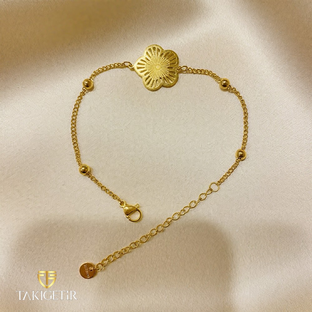 Minimalist Çiçek Bileklik