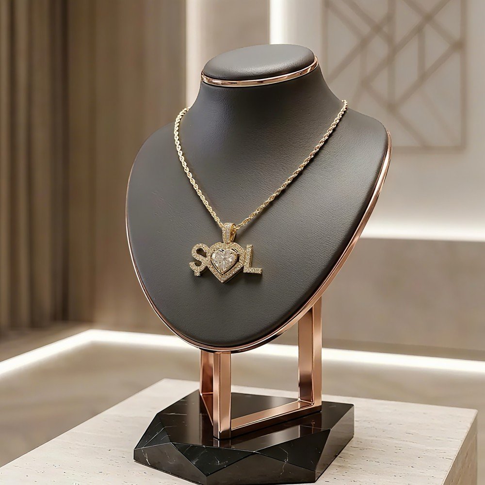 Sonsuz Aşk Kalpli İsimli Kolye