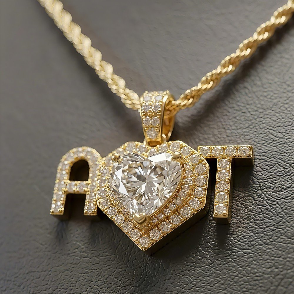 Sonsuz Aşk Kalpli İsimli Kolye