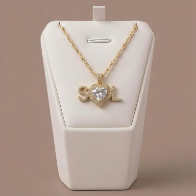 Sonsuz Aşk Kalpli İsimli Kolye