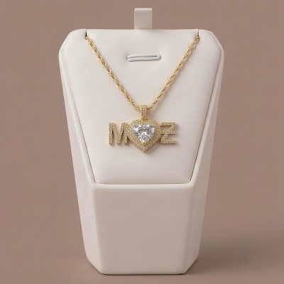 Sonsuz Aşk Kalpli İsimli Kolye