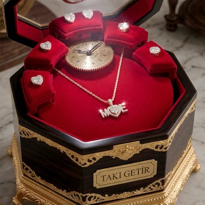 Sonsuz Aşk Kalpli Harfli Kolye