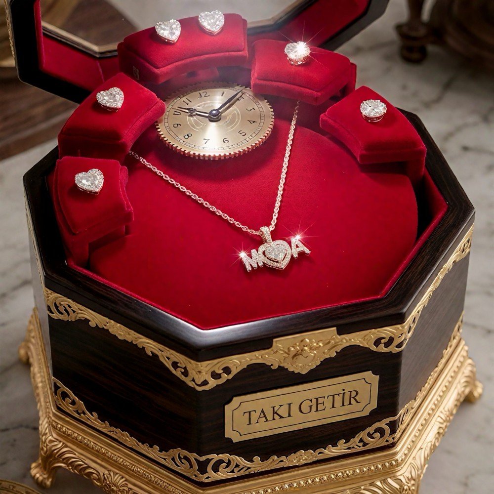 Sonsuz Aşk Kalpli Harfli Kolye